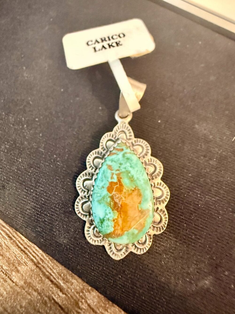 925 Carico Lake turquoise pendant